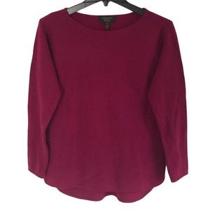CHARTER CLUB | 100% Cashmere Magenta Dark Pink Long Sleeve Sweater
